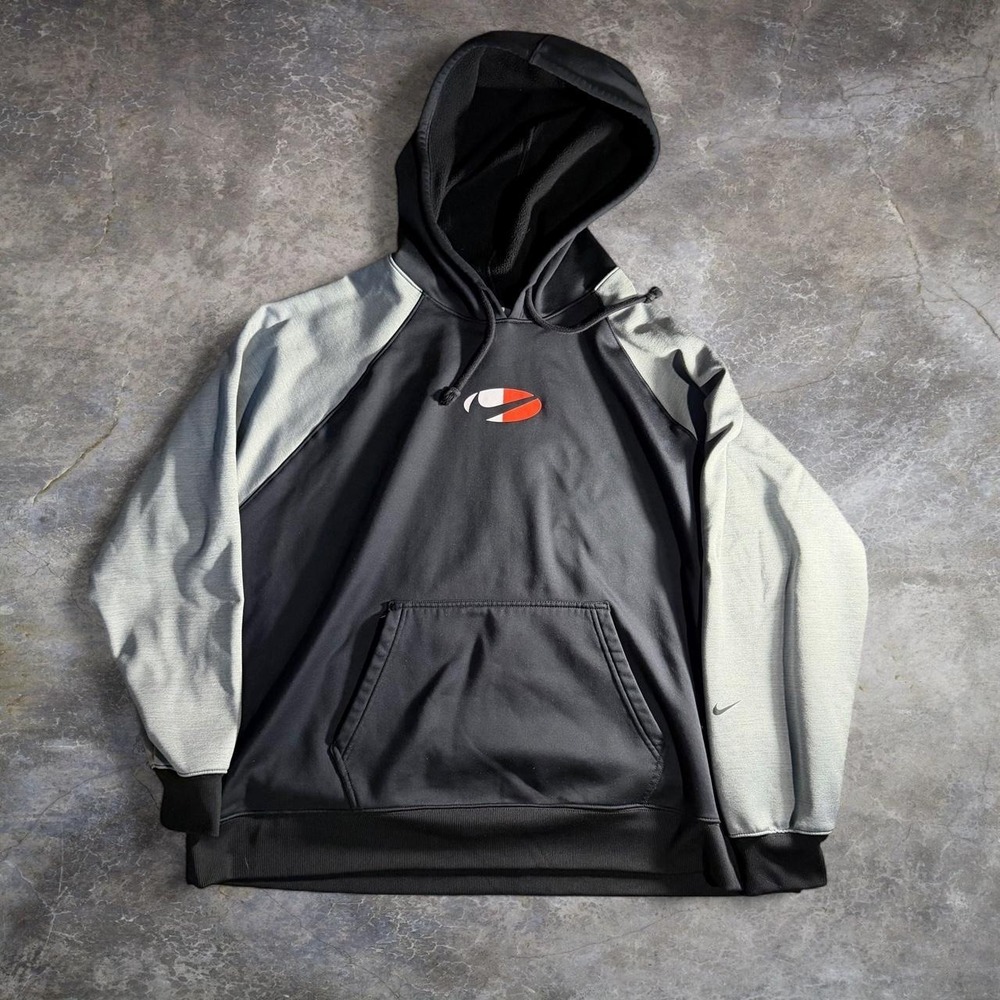 Nike Therma-Fit Black Gray Pullover Hoodie Size 1X